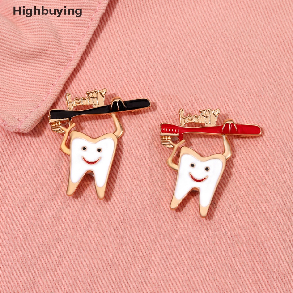 Hbid Fashion Sederhana Toothrush Enamel Pin Logam Perawat Sehat Bros Kerah Lencana Aksesoris Dokter Gigi Perhiasan Hadiah Untuk Teman Anak-Anak Glory