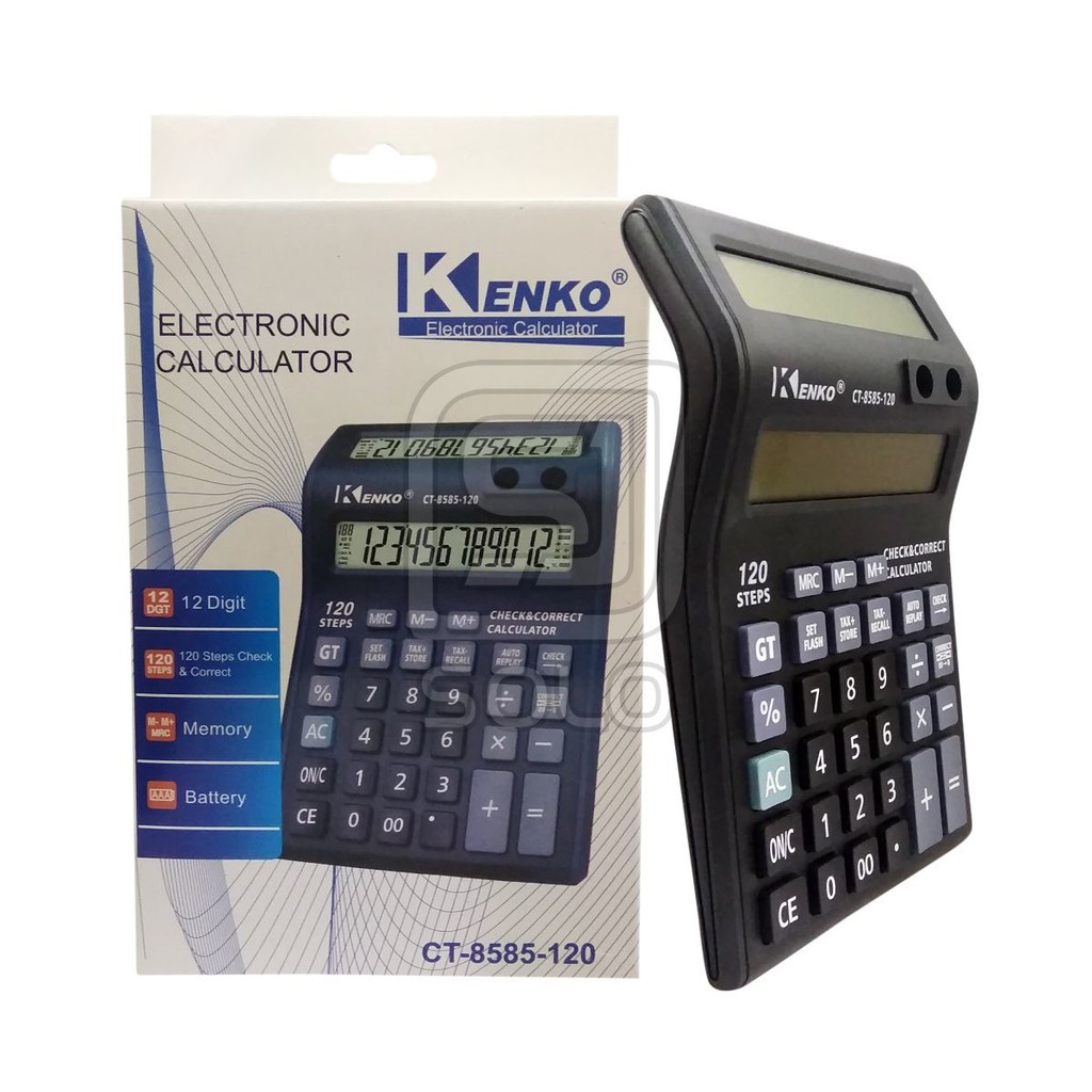 

Kalkulator Kenko CT 8585 Dua Layar 12 Digit Electronic Calculator