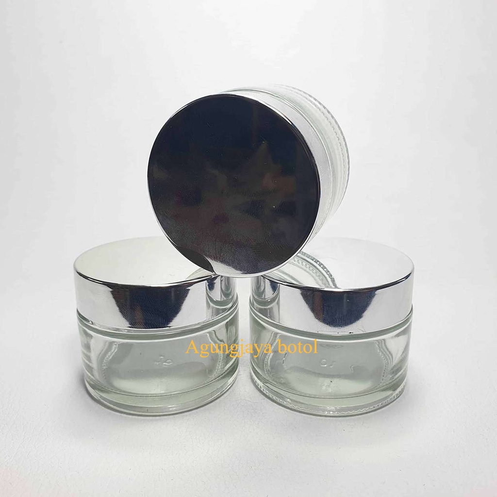 Pot Kaca 50 Gr Bulat Clear Original / Pot Kaca / Pot Cream Kaca / Pot Cream / Pot Salep / Pot 50 Gr