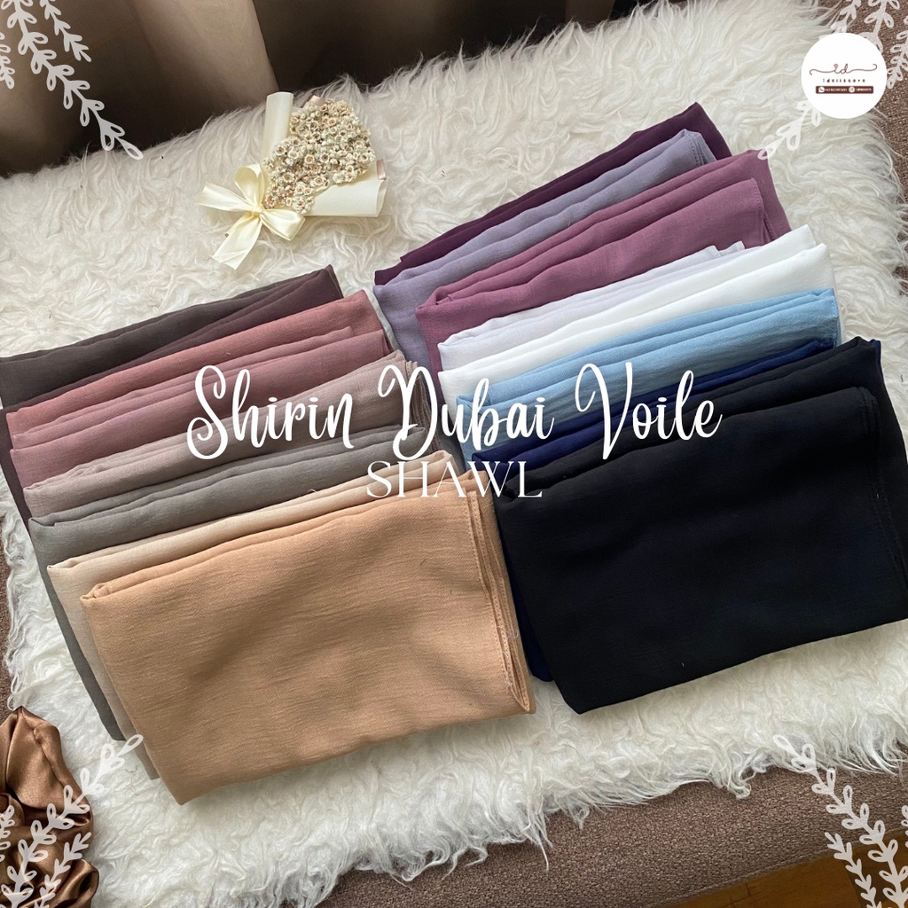 [buy 1 get 1] 11-15 November 2023 • Shireen Dubai Voile Shawl - Pashmina voal voile premium shirin shireeenz pashmina dubai