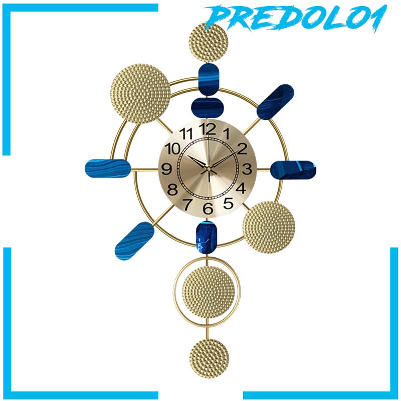 [Predolo1] Large Metal Wall Clock Wall Art Decor Non Ticking Bedroom Ornament Creative