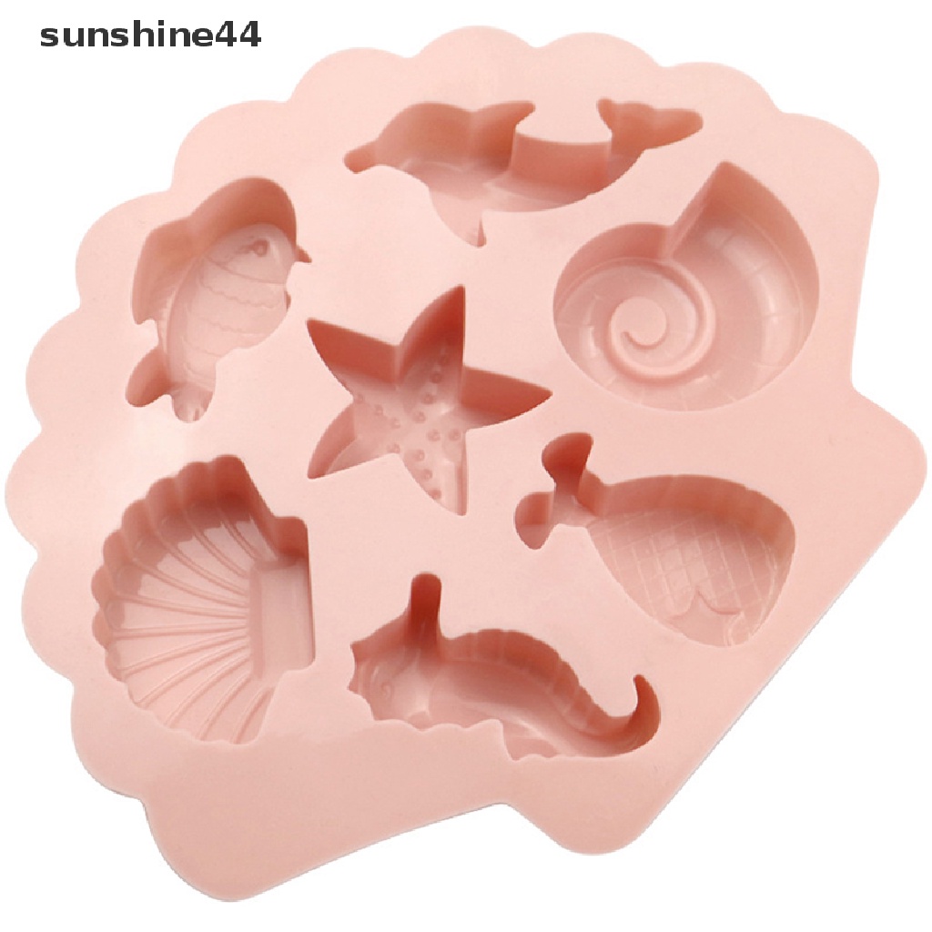 Sunshine Sea Creatures Silicone Molder Fondant Baking Cake Chocolate Resin DIY Fish Mould ID