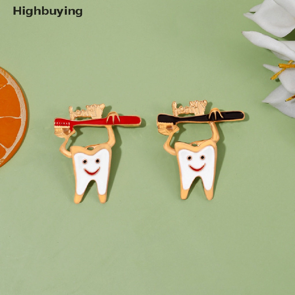 Hbid Fashion Sederhana Toothrush Enamel Pin Logam Perawat Sehat Bros Kerah Lencana Aksesoris Dokter Gigi Perhiasan Hadiah Untuk Teman Anak-Anak Glory