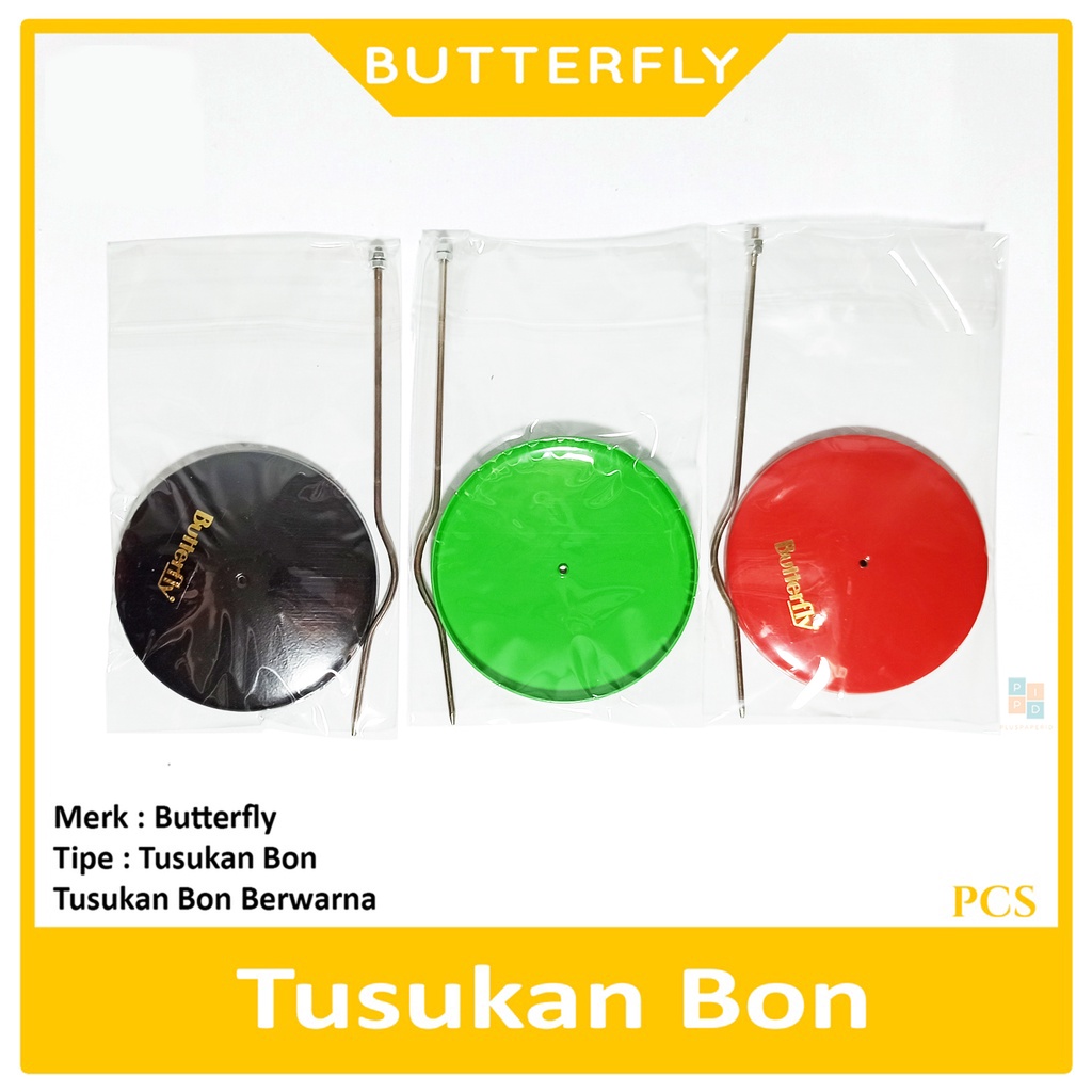 

Butterfly - Tusukan Nota Stainless Warna - Warni - Pcs