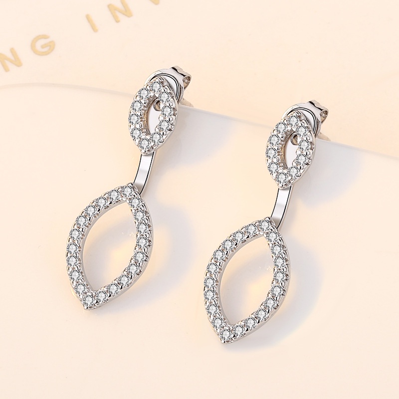 Simple Temperament Earrings 925 Silver Needle European and American Cold Wind Round Earrings Korean Fashion Temperament Earrings SWEET HEART JEWELRY