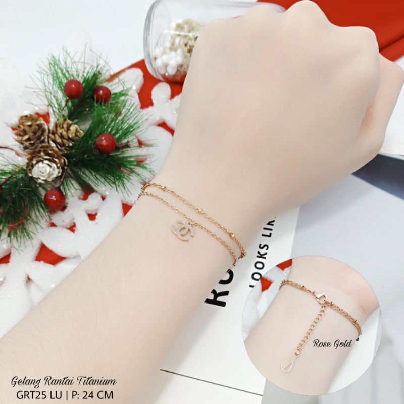 Gelang Rantai Titanium GRT25 LU-28 BM