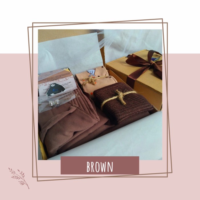 

⭐BISA COD⭐ hampers hijab lebaran afeera set - BROWN, XL
