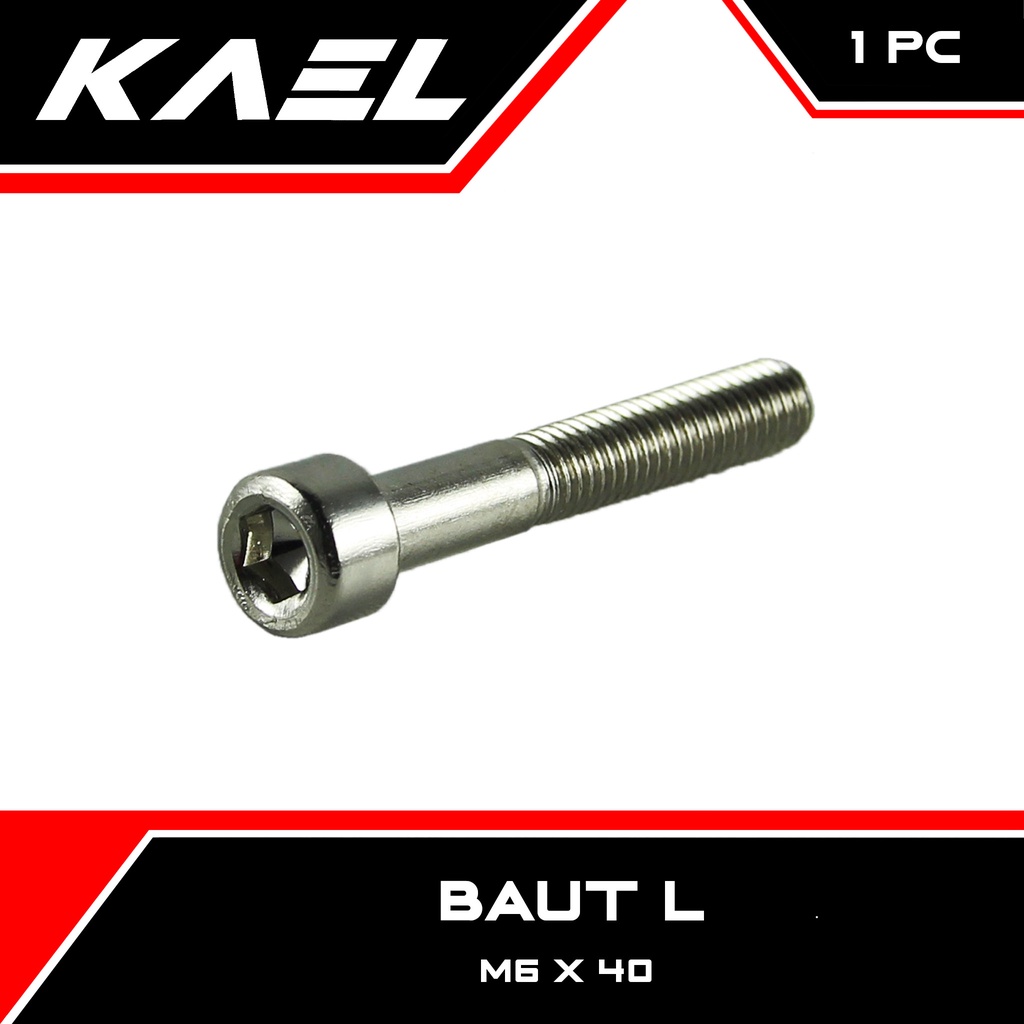 Baut L M6x40 Pitch 1 Baud Bolt L5 6 X 40  6x40 Kunci K 1