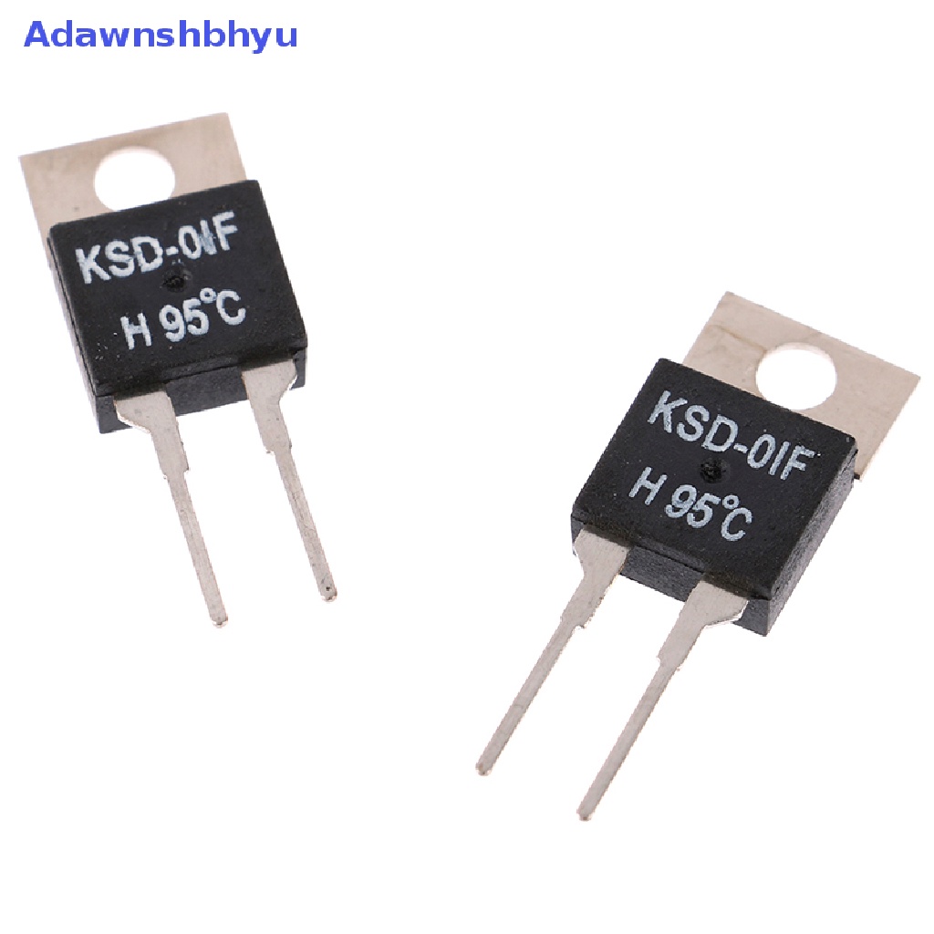 Adhyu 2Pcs Termostat Sensor Suhu Thermal Switch Biasa Terbuka KSD-01F 95degc ID