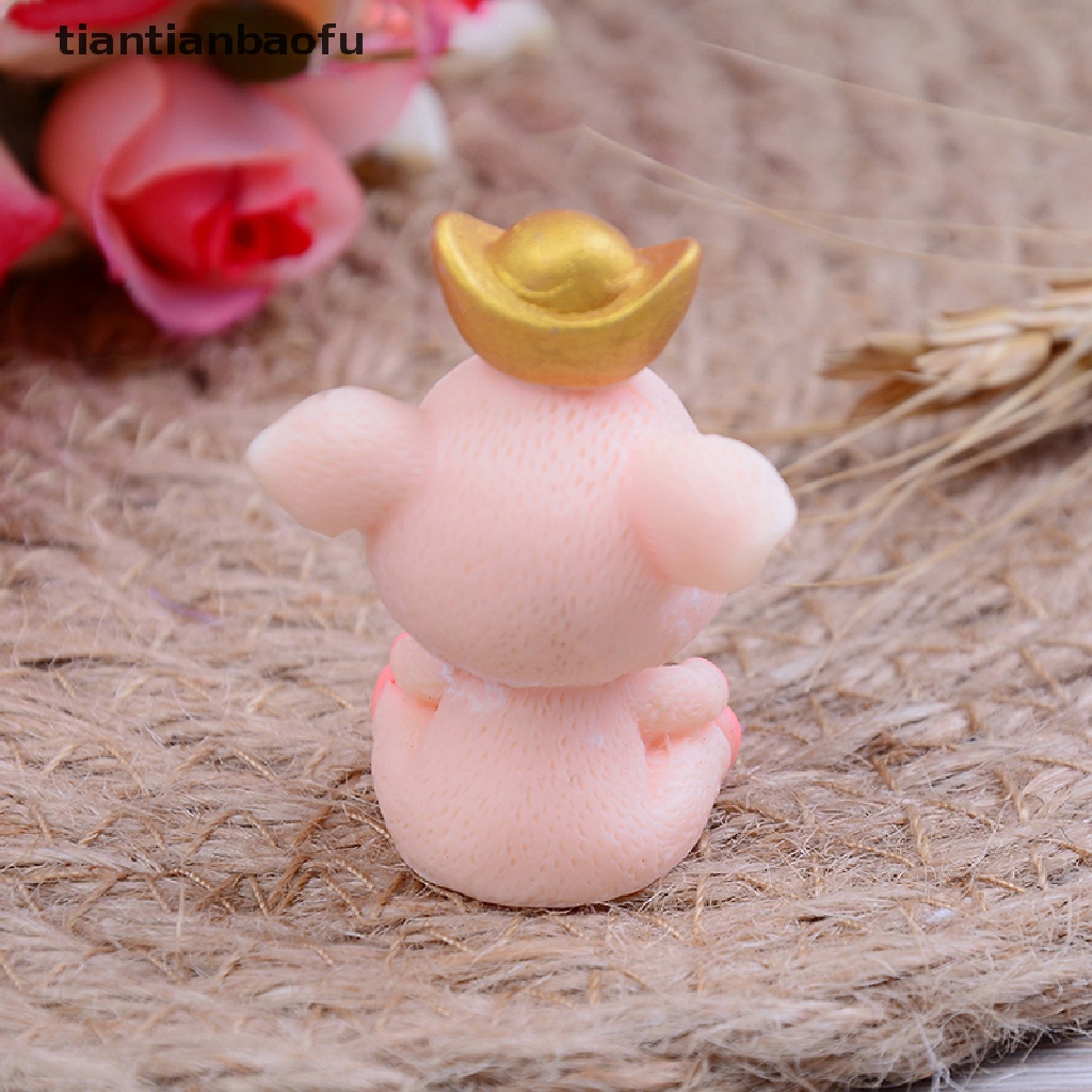 [tiantianbaofu] 5pcs/set Babi Lucu Miniatur Hewan Taman Dekorasi Diy Peri Taman Dekorasi Butik