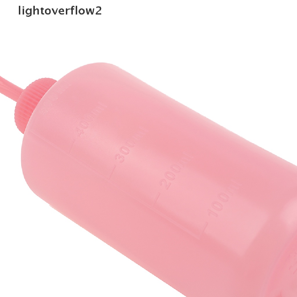 [lightoverflow2] 1pc 500ml Curved Pot Wash Bersih Sabun Plastik Lab Wash Squeeze Diffuser Botol [ID]