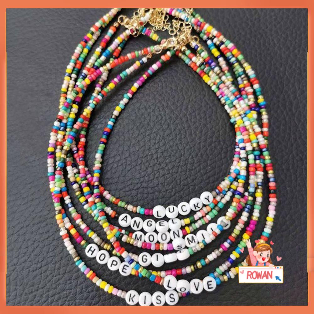 R-flower Rice Bead Necklace Fashion Bohemia Kalung Warna-Warni Pantai