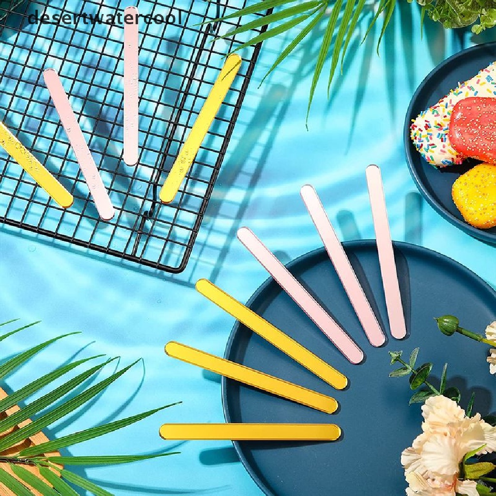 Deid 20Pcs Stik Es Loli Akrilik Reusable Creamsicle Ice Cream Pop Cakesicle Sticks Martijn