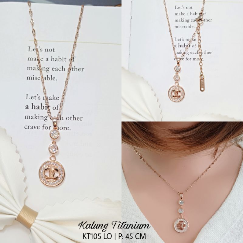 Kalung Titanium Wanita/Kalung Titanium Dewasa KT104-105 LO