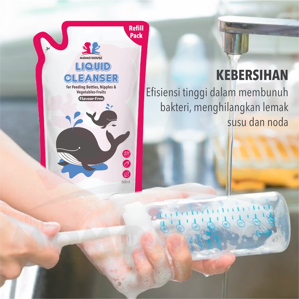 MOMO HOUSE 600ML Sabun Cuci Botol Bayi Sabun Cair Sabun Refil Liquid Cleanser Sabun Cuci Pembersih Botol