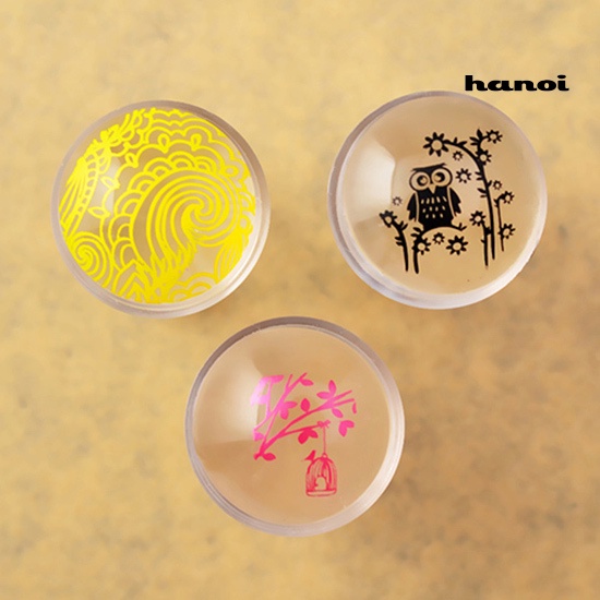 Hi * 2Pcs Clear Stamper Scraper Mini DIY Nail Art Gambar Piring Transfer Manicure Alat