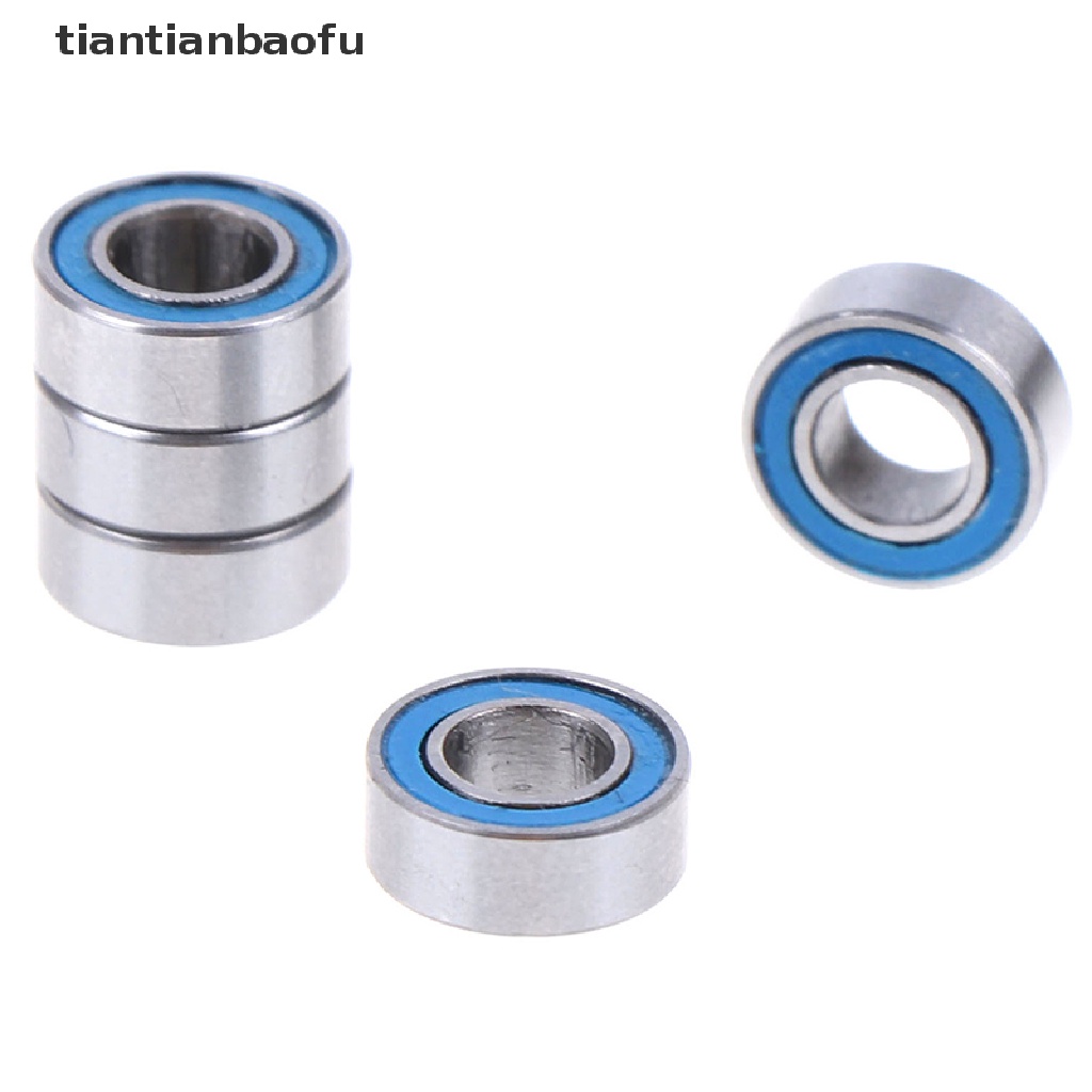 [tiantianbaofu] 5pcs Biru 4 * 8 * 3mm MR84RS MR84-2RS 4x8x3mm Karet sealed ball Bearing Butik