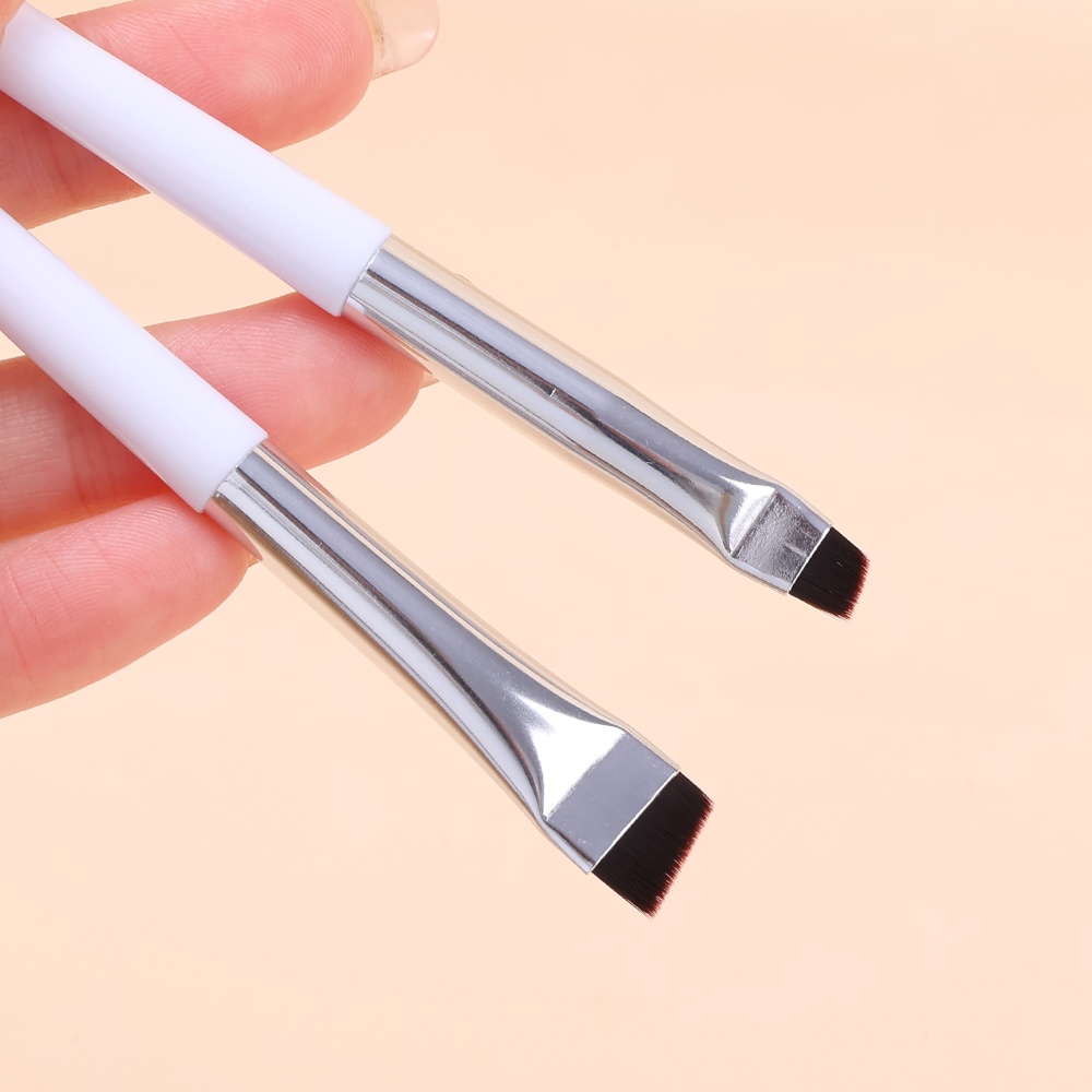 Eye Makeup Ultra-Tipis Diagonal Brow Brush/Kuas Makeup Eyeliner Halus Putih Halus