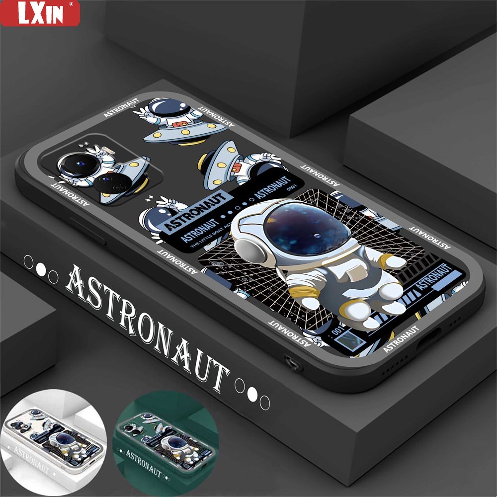 Soft Case OPPO Reno 8T A17 A57 2022 A15 A16 A16K A54 A53 A12 A5S A7 A3S A11k A52 A92 A94 A37 F9 5F A1K A31 A8 A55 C1 Astronot Pesawat Luar Angkasa Silikon Case Cover