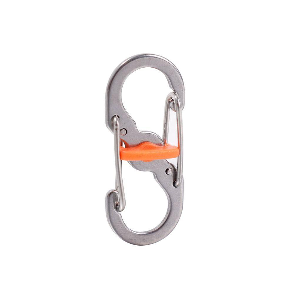 Lanfy Kunci Anti Maling Peralatan Luar Ruangan 1PC 8shaped Buckle With Lock Backpack Buckle Anti-Pencuri Camping S Type Carabiner