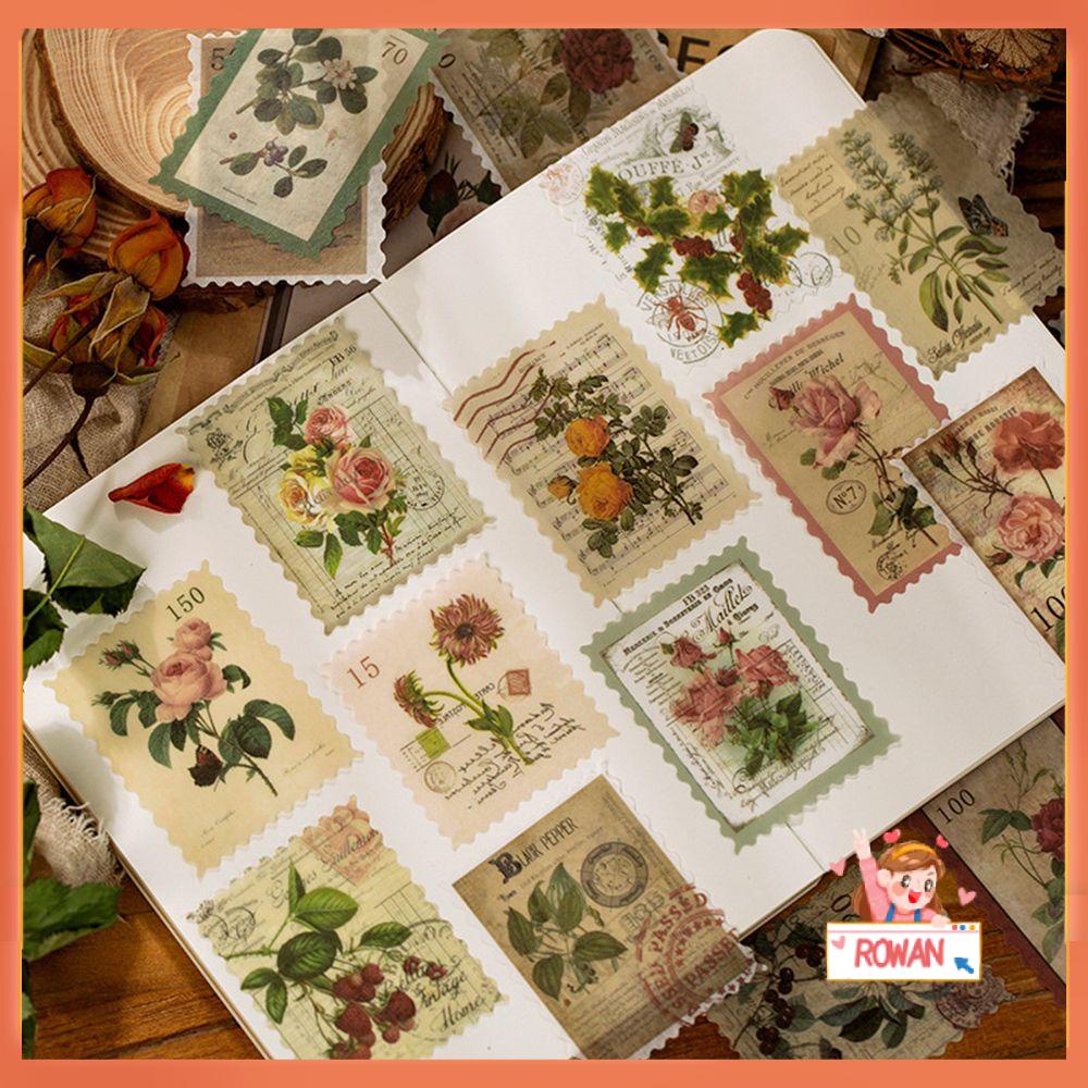 R-flower 60PCS Stiker Hiasan Akun Tangan PET DIY Bahan Diary Scrapbooking