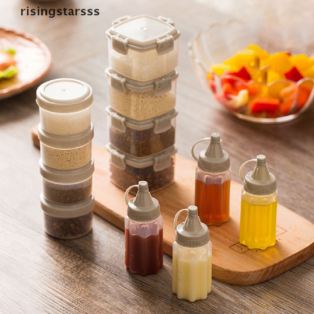 Rsid Span-new 3pcs Botol Remas Mini Salad Dressing Wadah Outdoor Barbekyu Alat Dapur Jelly