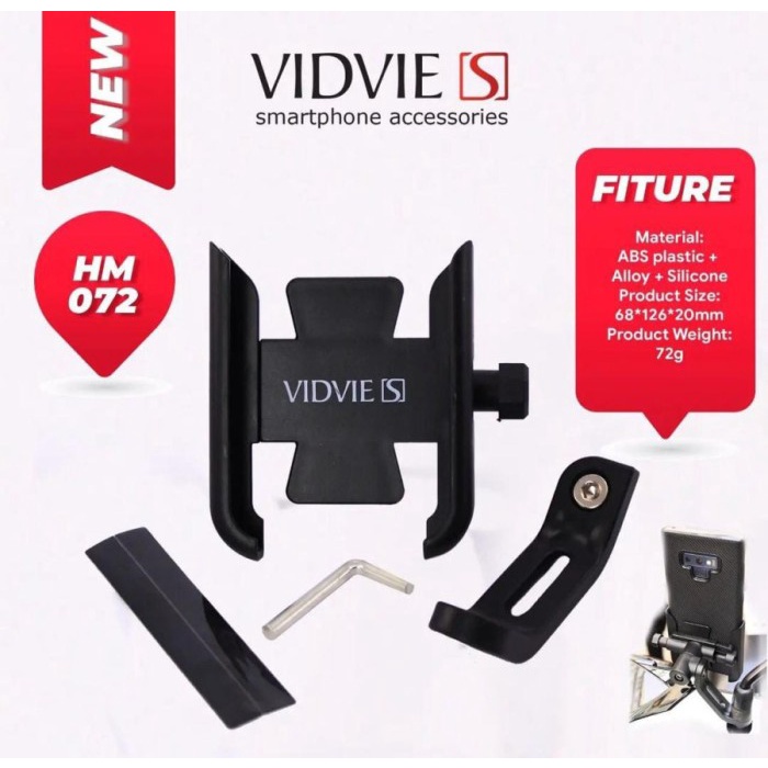 Vidvie S Universal Phone Holder For Motorcycle HM072 - Black