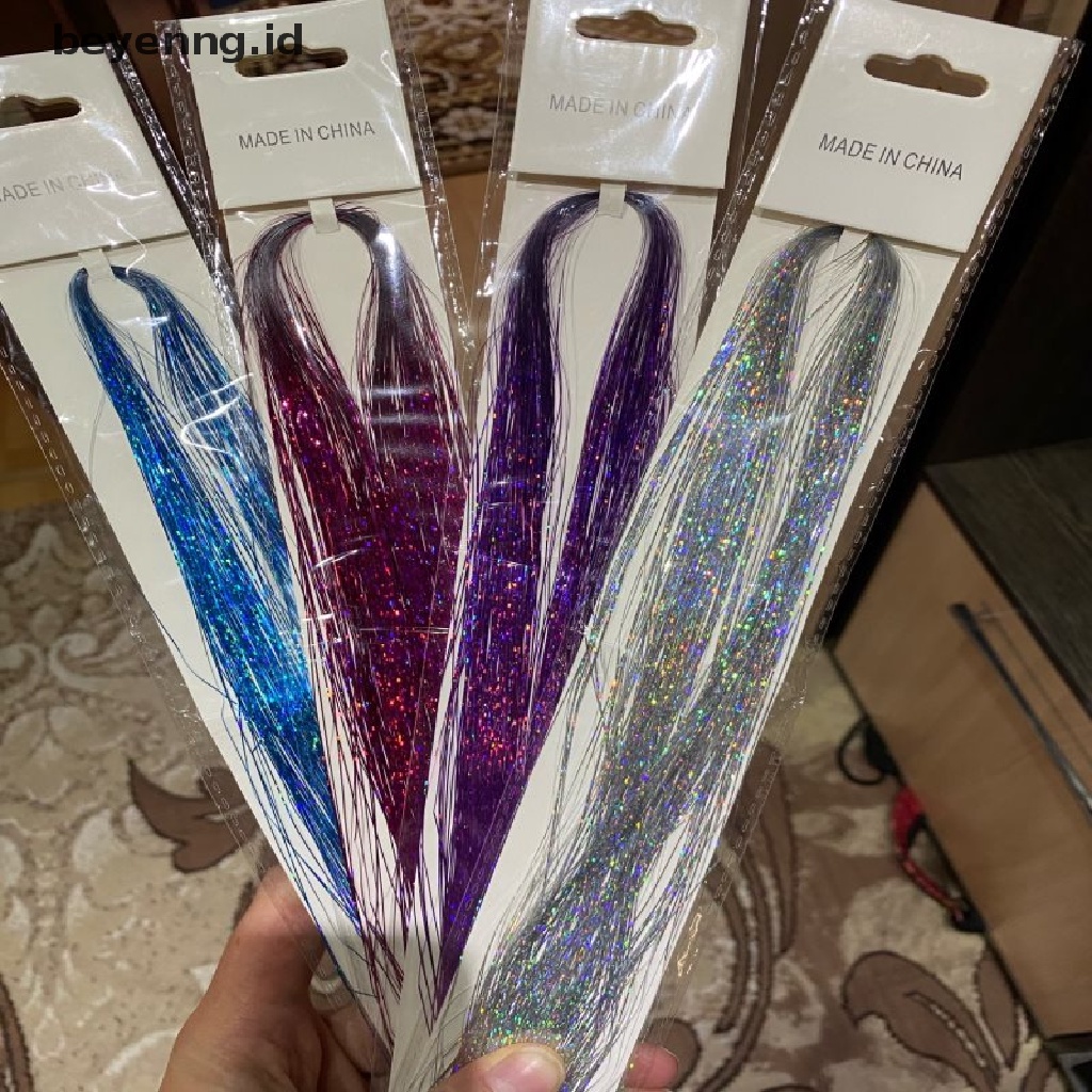 Beyen 200helai Horaphic Sparkle Rambut Ekstensi Perada Dazzles 90cm Wanita Hippie ID
