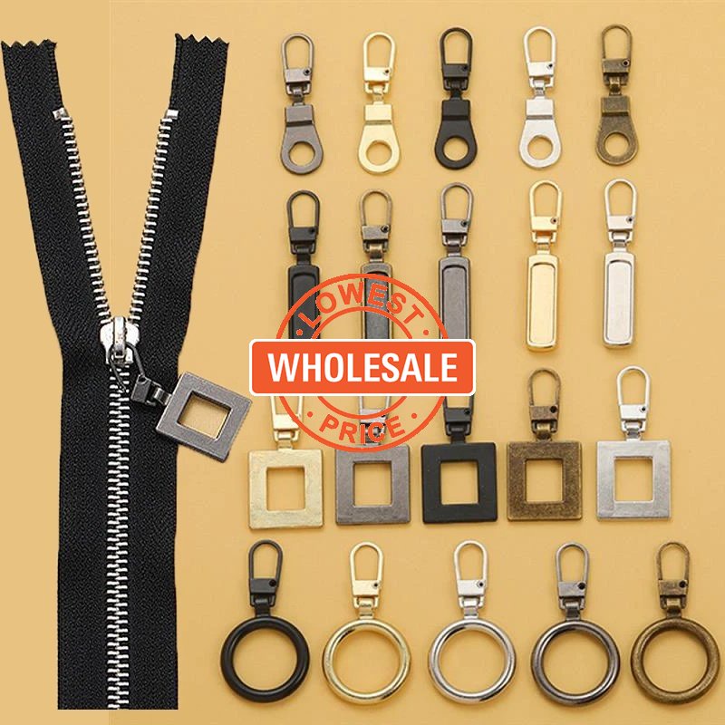 [Harga Grosir] [Unggulan] Liontin Logam Pengganti Untuk Bagian Ritsleting Perbaikan Ritsleting Untuk Pakaian Zip Head Zipper Head Puller Pakaian Jaket Diy Craft Jahit Zip Head