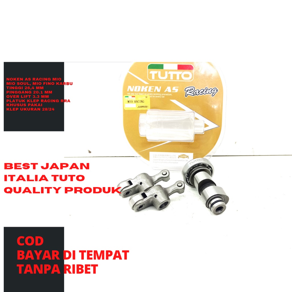 PAKET NOKEN AS RACING PLUS PLATUK KLEP RACING RRA MIO MIO SOUL MIO FINO KARBU MIO SPORTY RACING UPGR