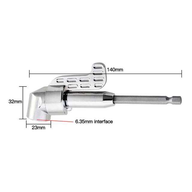 (BISA COD) FTIHSHP Towayer Ekstensi Mata Bor L Angle 105 Derajat 1/4inch Hex 140mm - T105