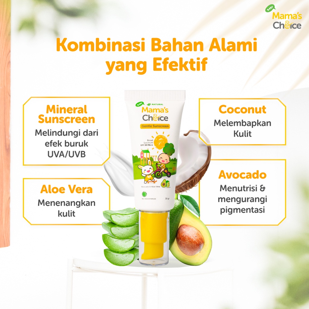 Sunscreen Anak &amp; Bayi SPF30++ - Baby Gentle Sunscreen Mama's Choice  (Sunblock anak &amp; bayi face and body)