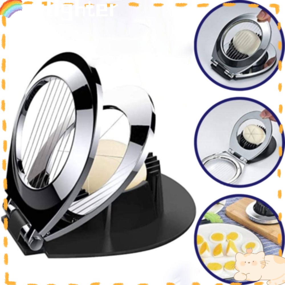 Solighter Egg Slicers Stainless Steel Alat Dapur Aksesoris Dapur Sekat Telur