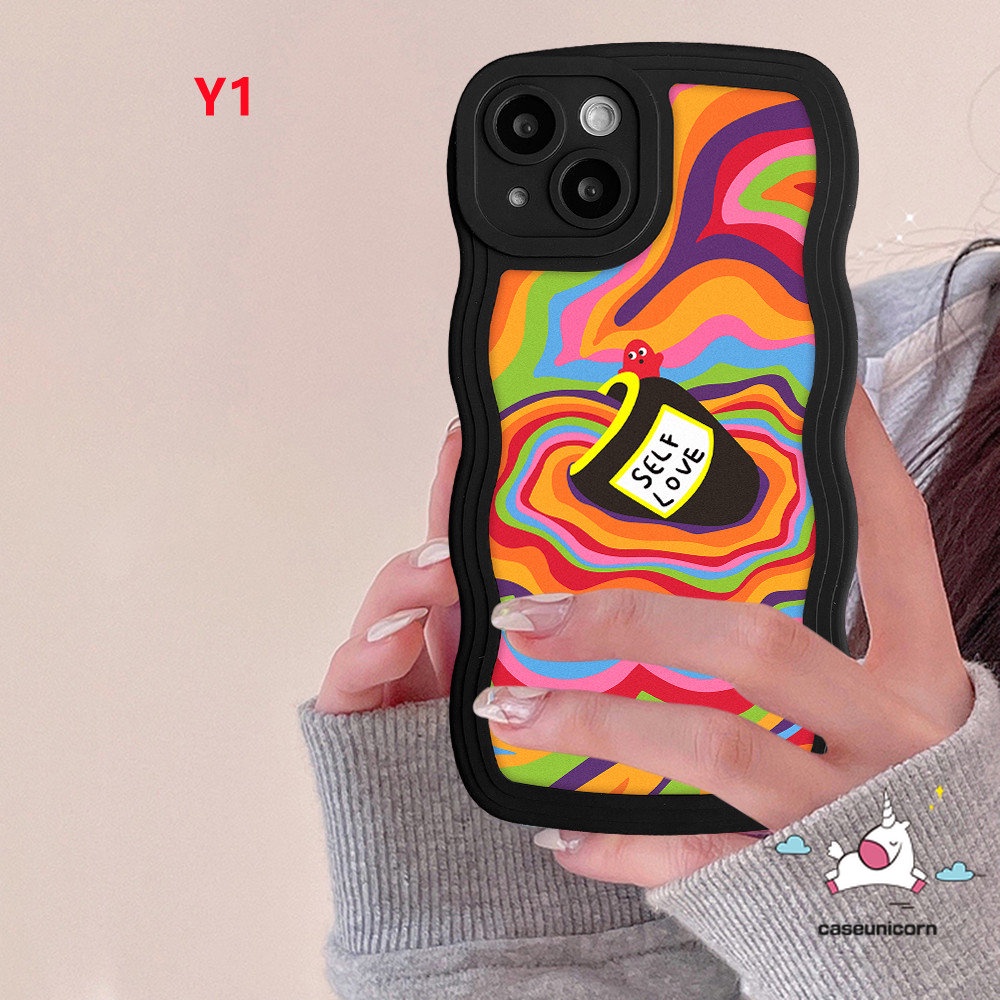 Infinix Hot 9 10 10T 8 11 Play 12 Pro Smart 5 4 6 Plus Hot 10s 11s NFC 10Lite 11s 12i 20 20s Note 8 12 G96 10Pro 12Pro 12 2023 Ins Case.tify Abstract Art Watercolor Wavy Edge Case