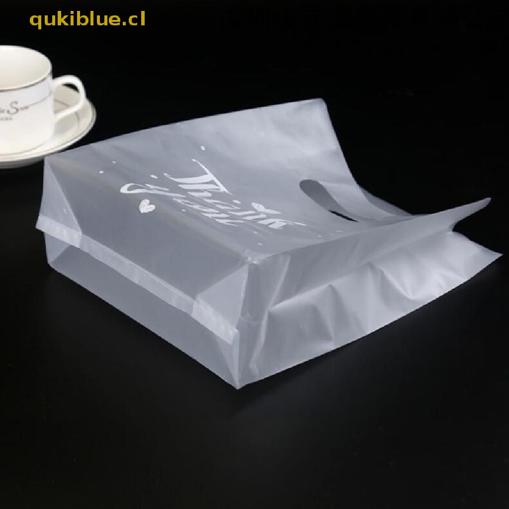 Qukiblue 50pcs Thank You Kantong Plastik Permen Bingkisan Shopping Bag Wedding Wrapping Bag cl