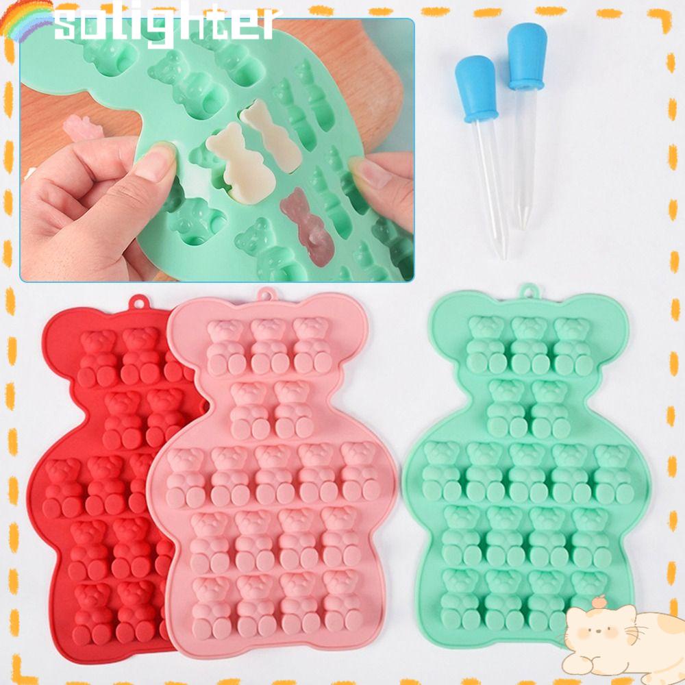 Solighter Gummy Bear Cetakan Silikon Jelly Fondant Dekorasi Kue Hias Silicone Mold