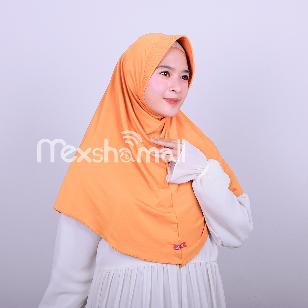 Jilbab Hamidah Hijab Instan Bergo Jersey Premium Ukuran L By Shamira