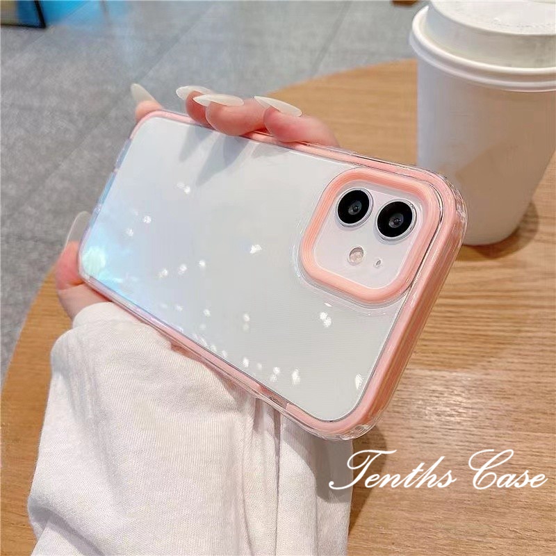 Untuk Realme C35 C33 C31 C30 C25Y C21Y C20 C20A C11 2020 C15 8 8i 5 5i 5s 6i Narzo 50A Prime Tiga Warna Candy Color Frame Dompet Slot Soft Case