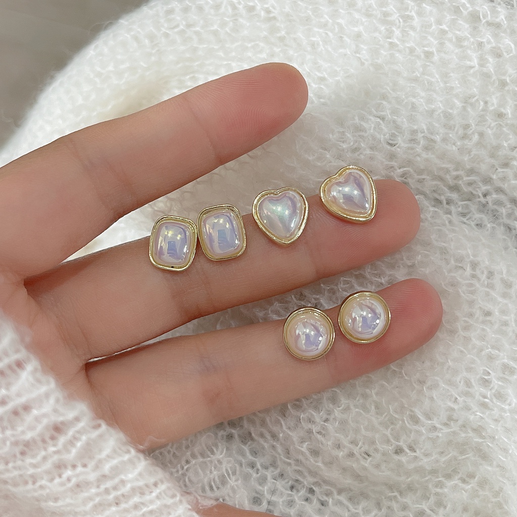 Temperamen Anting Mutiara Warna-Warni Anting Perempuan Cahaya Mewah Tinggi -Tingkat Anting Indah2023Model Baru