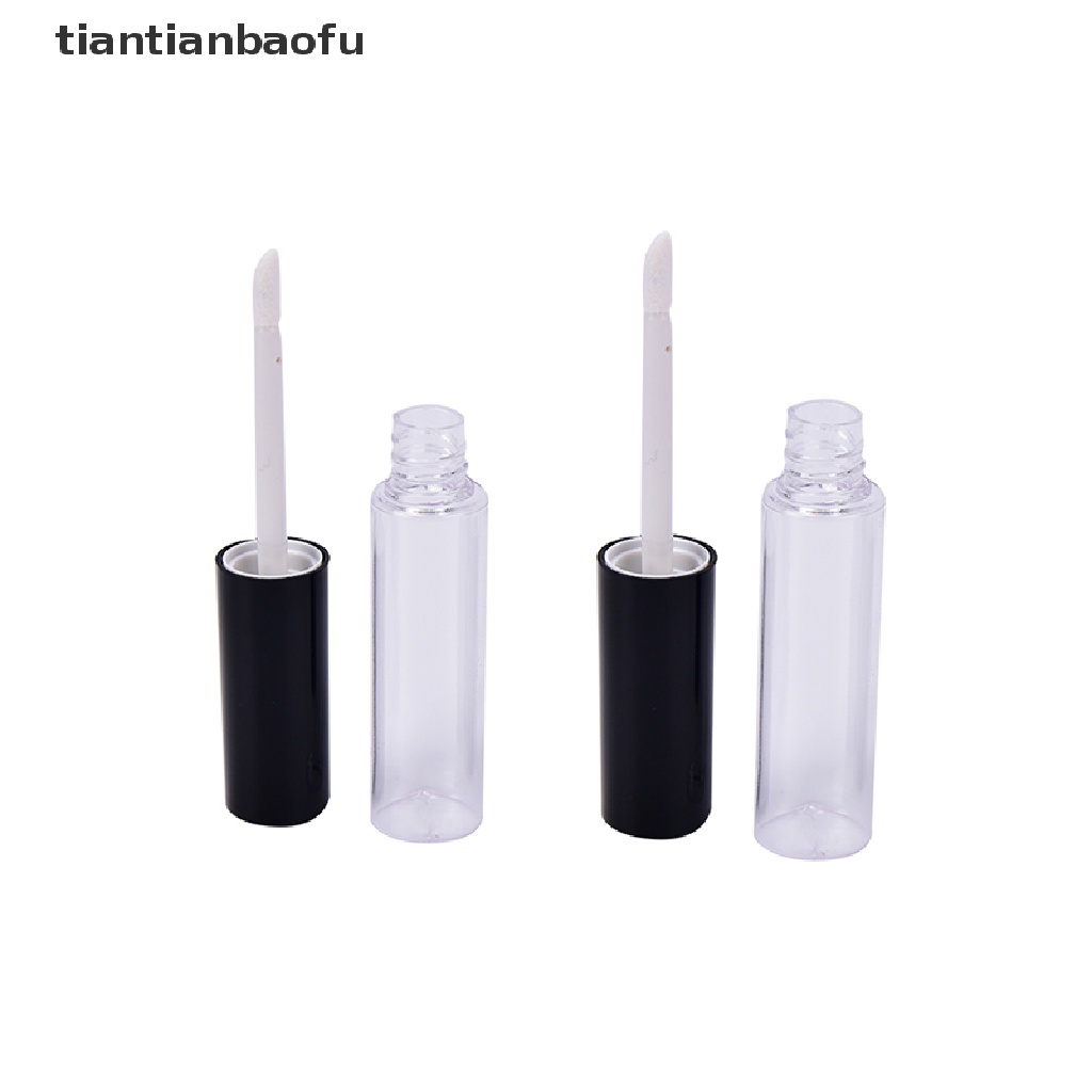 [tiantianbaofu] 1pc/5pcs 8ml Desain Hitam Kosong Tabung Bibir Lip Balm Botol ContainerEmpty Wadah Bibir Kelas Tinggi Lip Balm Tabung Warna Hitam2 Butik