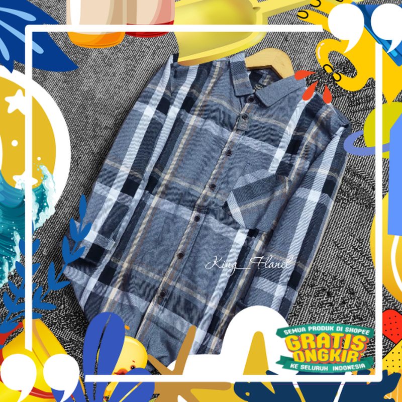 Paling Laris /kemeja abu abu / flanel abu / flanel shirt abu / kemeja pria flanel abu / Jackbrown fl
