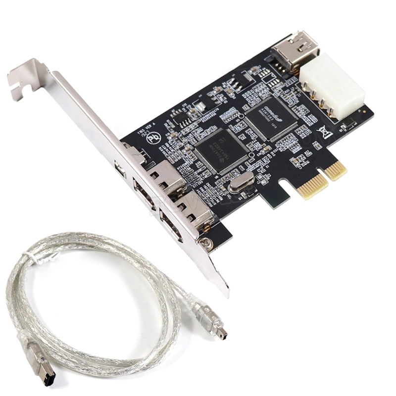 Btsg 4port 1394A Kartu Ekspanding PCI-E 1x Ke IEEE 1394vide Adapter 1x4pin 1x6pin 1394 Controller Firewire Card