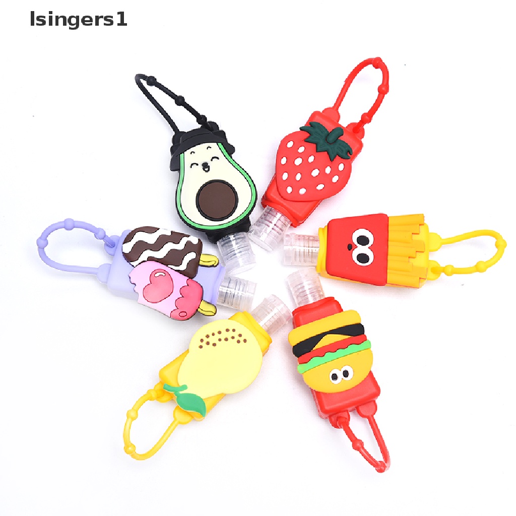 [lsingers1] Makanan Buah Lucu Silikon Mandi Baby Shower Hand Sanitizer Botol Holder Portable Butik