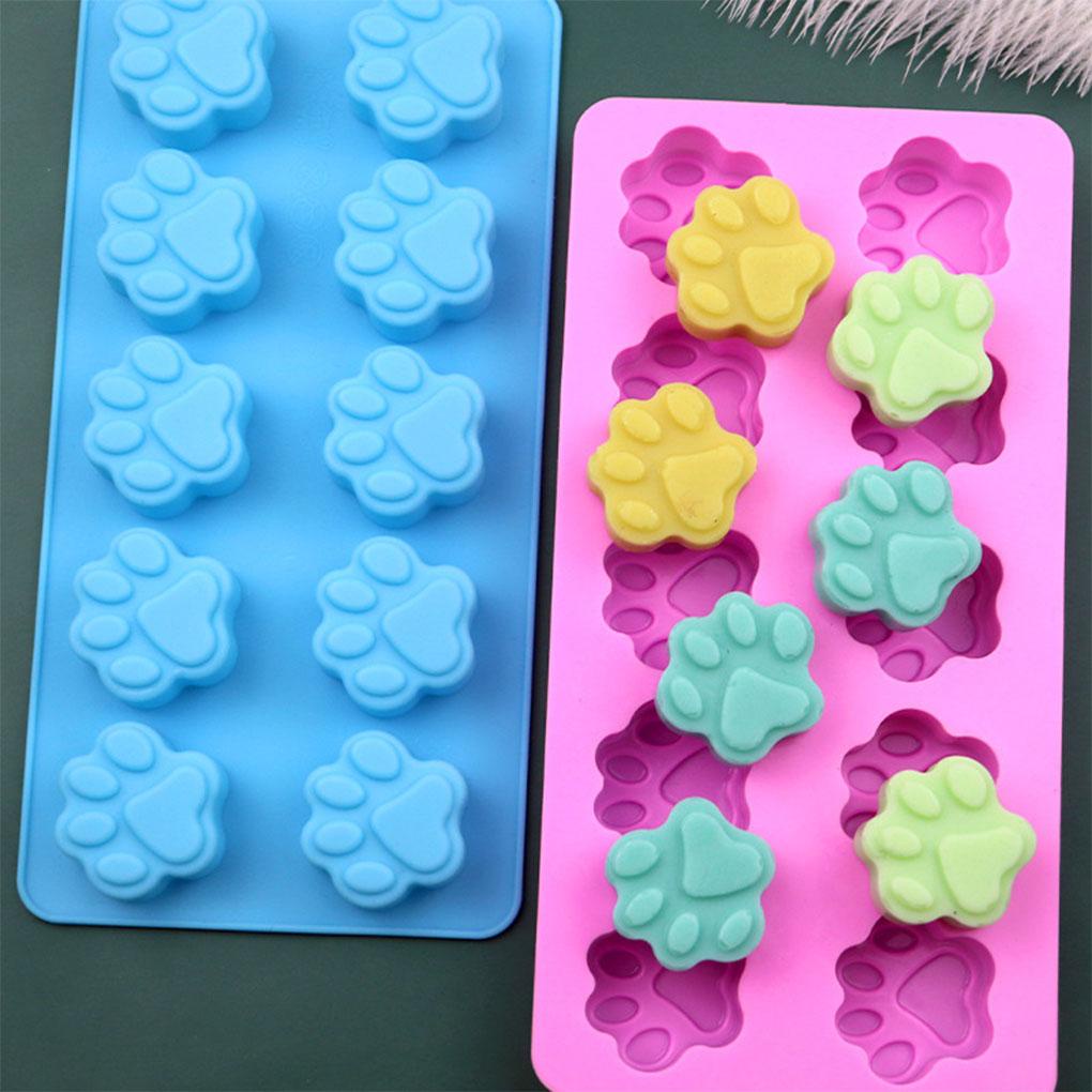 10-grids Mousse Cake Mold Silicone Pastry Kartun Cetakan Puding Coklat Cetakan Kue Homemade Bakery Restoran