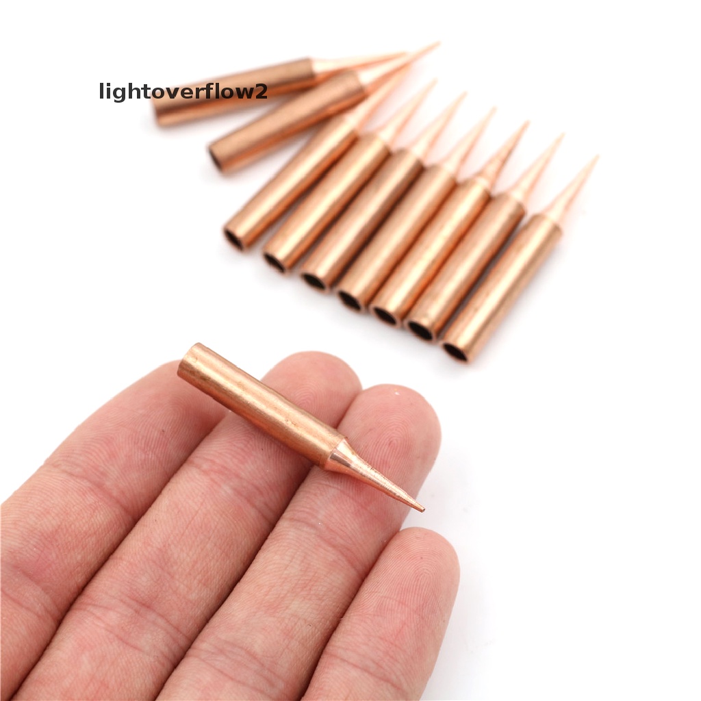 [lightoverflow2] 10Pcs/Lot 900M-T-I Soldering Tips Pure Copper Low Temperature Soldering Iron [ID]