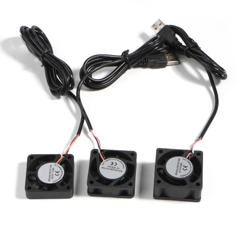 Zzz USB Fans CPU Cooling Radiator 5V 2Pin USB Fans Untuk Casing Komputer-Server Radiator 40x40mm Quiet 4500-5500RPM