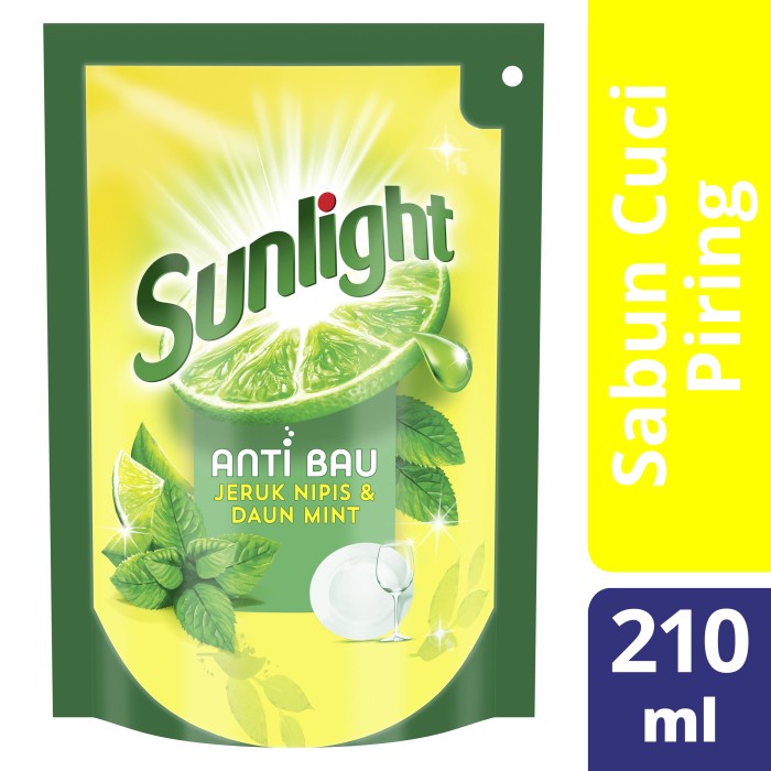 Sunlight Sabun Cuci Piring Mint Refill 210ml