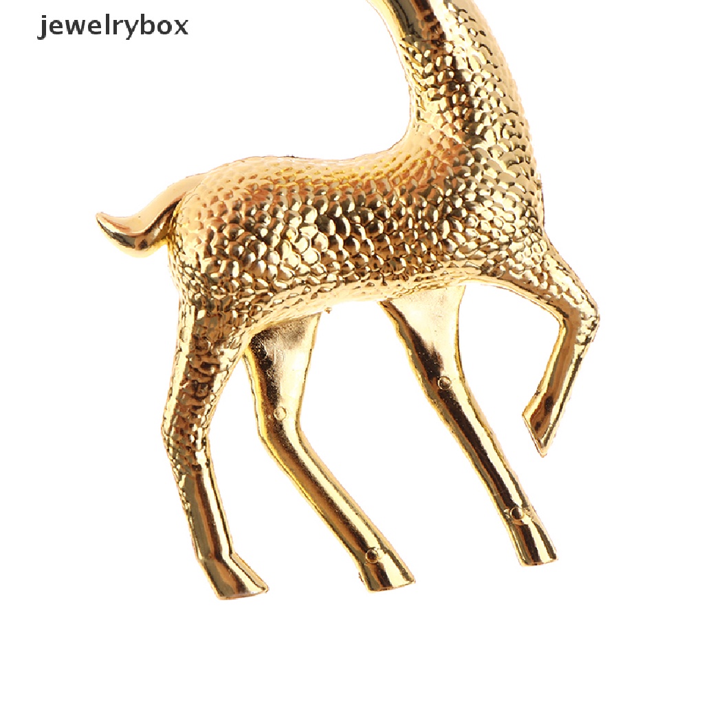 [jewelrybox] 1pc Natal Elk Plastik Golden Cake Topper Dessert Dekorasi Anak Hadiah Butik