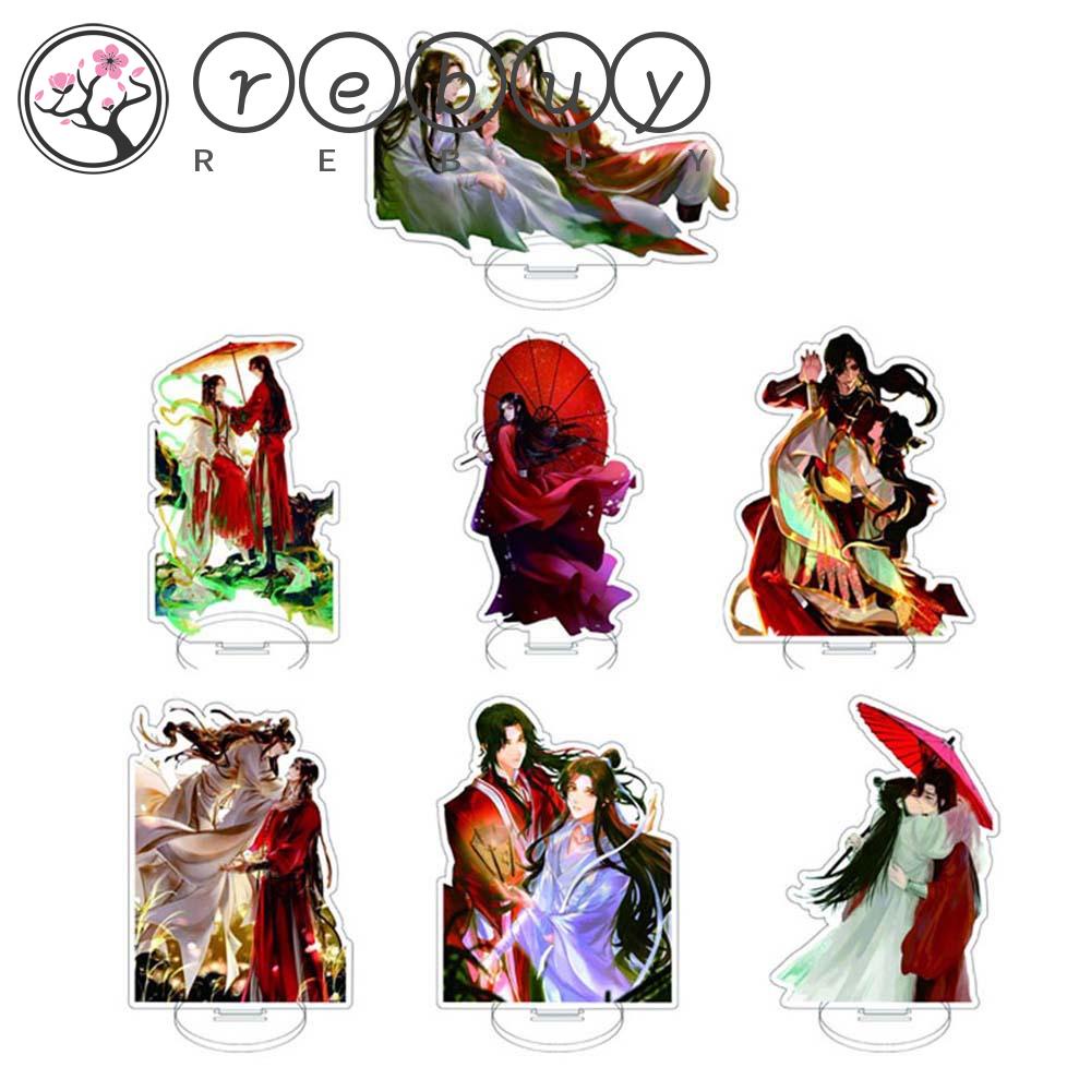 REBUY Fashion Tian Guan Ci Fu Cartoon Anime Figure Model Plate Figure Model Toys Xie Lian Collection Model Ornaments Stand Model Toys Hua Cheng Acrylic Acrylic Stand Figure
