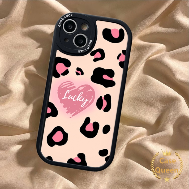 Lucky Love Heart Fashion Leopard Print Couple Case Infinix Hot 10 9 Play 10s 11s 10T 11 Hot 10 Lite Smart 6 5 Note 8 Soft Tpu Back Cover